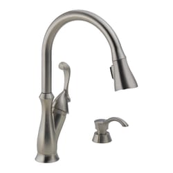 Delta Arabella One Handle Stainless Steel Pull-Down Kitchen Faucet Side Sprayer Included