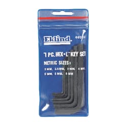 Eklind Hex-L 2-8mm Metric Short Arm Hex L-Key Set 7 pc