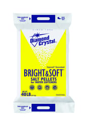 Diamond Crystal Bright &amp; Soft Water Softener Salt Pellets 40 lb