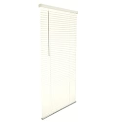 Living Accents Vinyl 1 in. Blinds 27 in. W X 64 in. H Alabaster Cordless