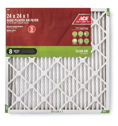 Ace 24 in. W X 24 in. H X 1 in. D Synthetic 8 MERV Pleated Air Filter 1 pk