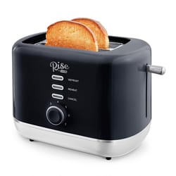 Rise by Dash Plastic Black 2 slot Toaster 7.4 in. H X 7.2 in. W X 11.1 in. D
