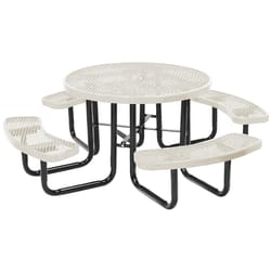 Leisure Craft Metal Sand 46 in. Round Picnic Table