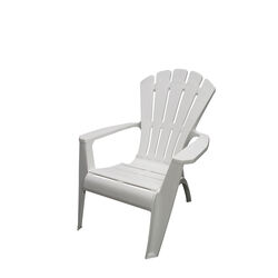 Gracious Living King White Resin Frame Adirondack Chair