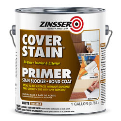 Zinsser覆盖染色白色油基醇酸底漆和密封剂1加仑