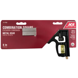 Ace 6 in. L X 3-1/2 in. H Stainless Steel Combination Square