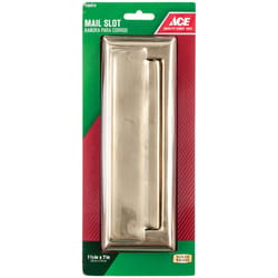 Ace 2.6875 in. W X 7 in. H Bright Brass Mail Slot