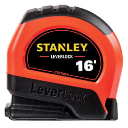 Stanley LeverLock 16 ft. L X 0.75 in. W Tape Measure 1 pk