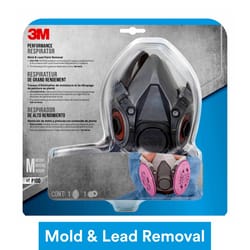 3M P100 Mold and Lead Paint Removal Respirator P-Series Valved Black M 1 pk
