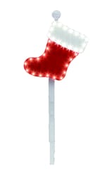 圣诞老人最好的LED红/白袜子装饰