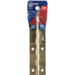 Ace 1-1/2 in. W X 48 in. L Bright Brass Brass Continuous Hinge 1 pk