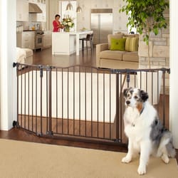 North States Brown 30 in. H X 38.3-72 in. W Metal Pet Gate