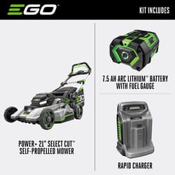 EGO Power+ LM2135SP 21 in. 56 V Battery Self-Propelled Lawn Mower Kit (Battery & Charger) W/ 7.5 AH BATTERY