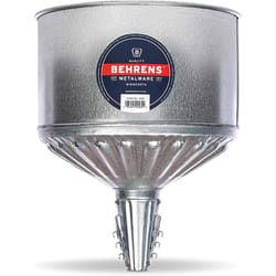 Behrens Silver 11-7/8 in. H Steel 256 oz Funnel