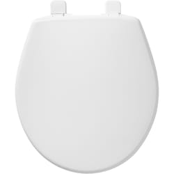 Mayfair by Bemis Caswell Slow Close Round White Plastic Toilet Seat