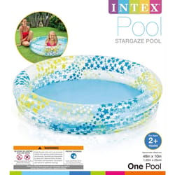 Intex 35 gal Round Plastic Inflatable Pool 10 in. H X 48 in. W X 4 ft. D