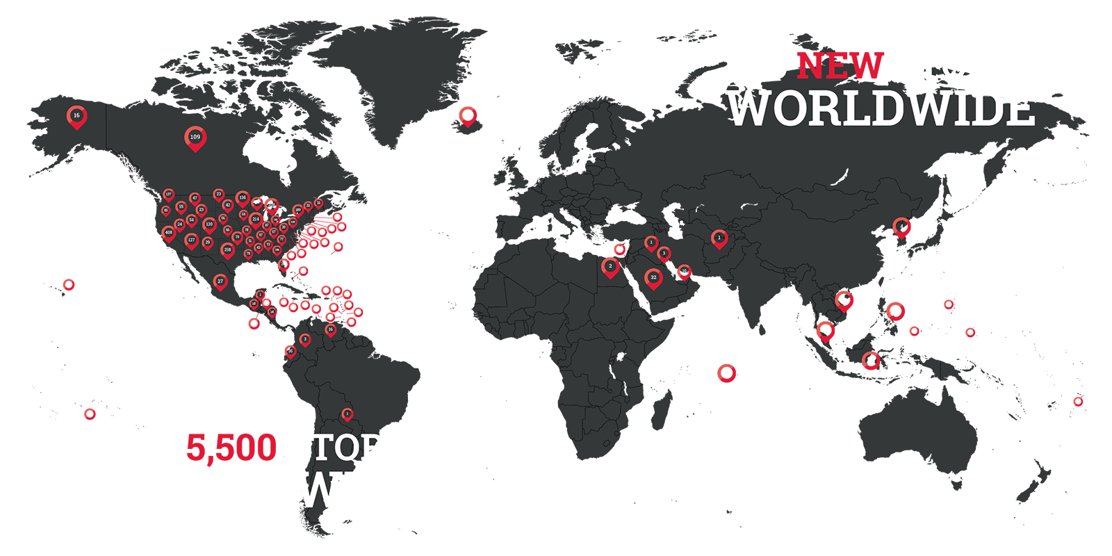 超过5400家门店，还在不断增长