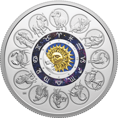 Reverse of 2024 $30 Pure Silver Coin - Signs of the Zodiac