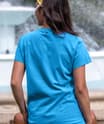 Flag Palms - Blue Hawaii Dyed Short Sleeve Crewneck T-Shirt