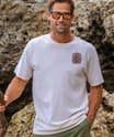 Pele Woodcut - White Short Sleeve Crewneck T-Shirt