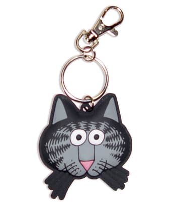 B. Kliban Cat Face - PVC Keychain