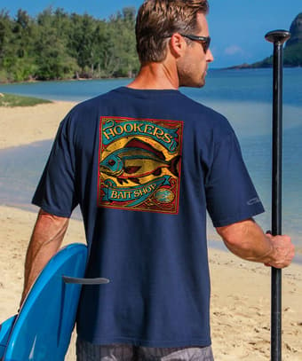 Hookers Bait Shop - Navy Short Sleeve Crewneck T-Shirt