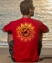 Tribal Sun - Cherry Dyed Short Sleeve Crewneck T-Shirt