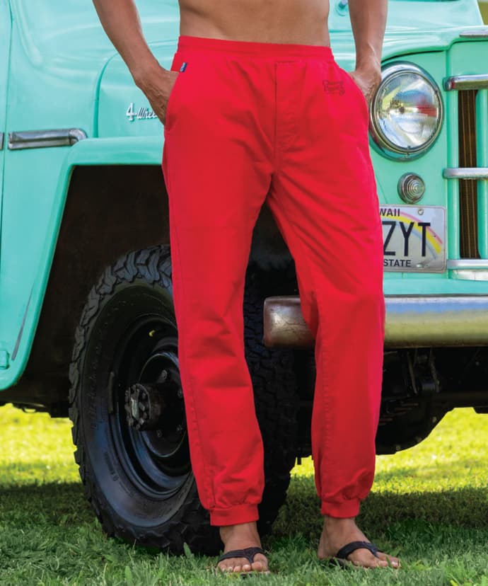 Cherry Dyed Canton Pants