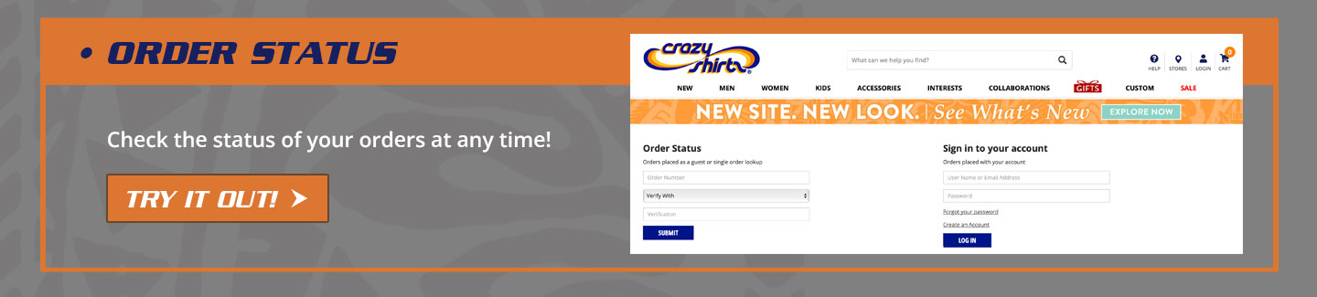 Order Status - Check the status of your orders at any time!