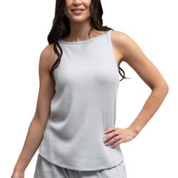 Hello Mello CuddleBlend M Sleeveless Women's Boat Neck Gray Tank Top