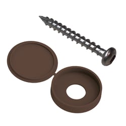 Barrette Outdoor Living No. 8 X 1.5 in. L Square Brown Screen Panel Fastener Kit 12 pk