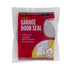 M-D Building Products White Vinyl Top & Sides Door Seal For Garage Doors 360 in. L X 1 in.