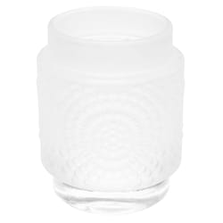 Karma 3 in. H Clear Glass Frosted Shine Votive