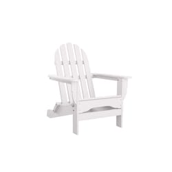 Durogreen Tangent Classic White HDPE Frame Adirondack Foldable Chair