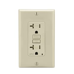 Leviton 20 amps 125 V Duplex Light Almond AFCI Outlet 5-20R 1 pk