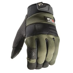 Wells Lamont FX3 Men's Indoor/Outdoor Work Gloves Black/Gray/Green L 1 pair