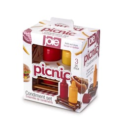 Joie Red/Yellow Silicone/Plastic Picnic Condiment Set