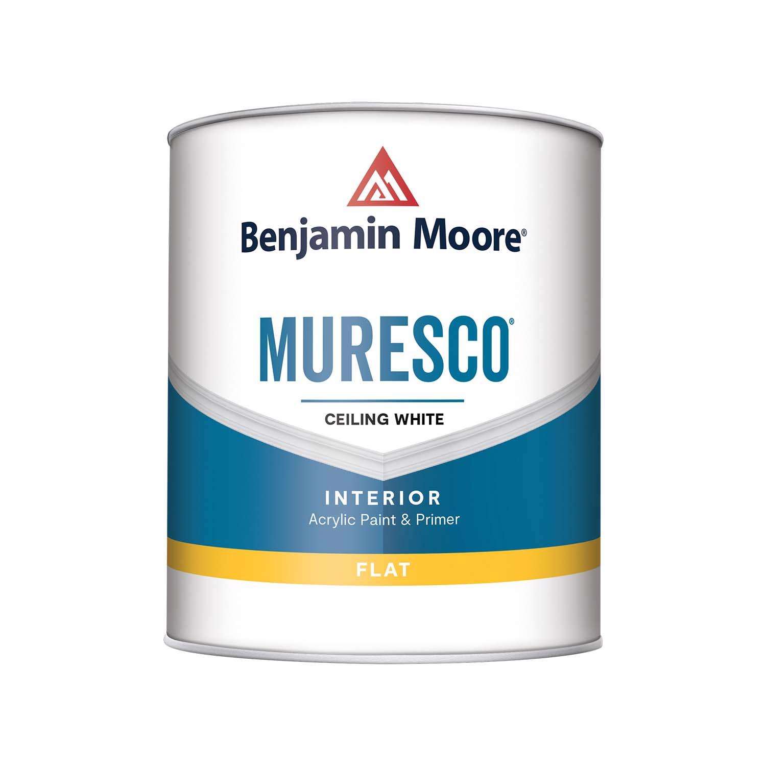 Benjamin Moore Muresco Flat White Ceiling Paint Interior 1 qt Ace