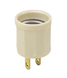 Leviton Plastic Medium Base Socket Adapter 1 pk