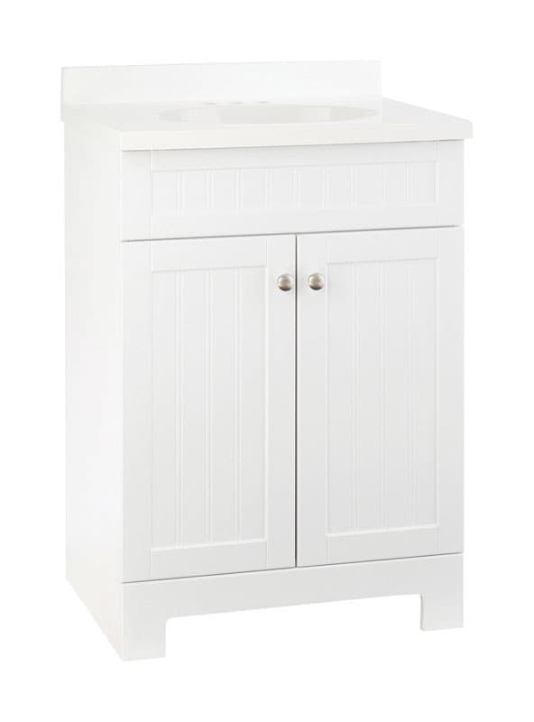 UPC 094803124377 product image for Continental Cabinets Single White Vanity Combo 33-1/2 in. H x 24 in. W x 18 in.  | upcitemdb.com