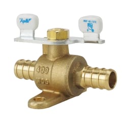 Apollo 1/2 in. Brass Crimp Ball Valve with Mounting Pad Standard Port