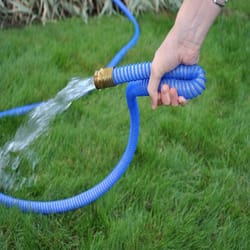 The Perfect Garden Hose 5/8 in. D X 50 ft. L Light Duty Professional Grade Flexible Garden Hose Blue