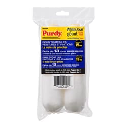 Purdy White Dove Woven Fabric 6.5 in. W X 1/2 in. Jumbo Mini Paint Roller Cover 2 pk