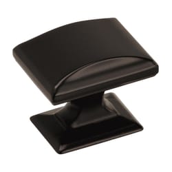 Amerock Candler Transitional Rectangle Cabinet Knob 1-1/8 in. Black Bronze 1 pk