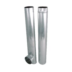 Deflect-O 7.38 in. L X 4 in. D Silver Aluminum Skinny Duct