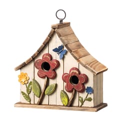 Glitzhome 10.5 in. H X 4.75 in. W X 10.75 in. L Wood Bird House