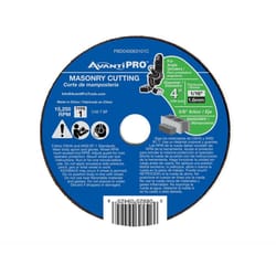 Avanti Pro 4 in. D X 5/8 in. Aluminum Oxide Masonry Cut-Off Disc