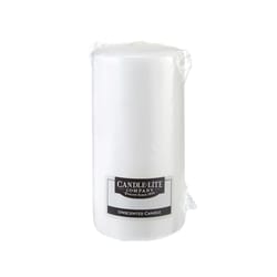 Candle-Lite White Unscented Scent Pillar Candle