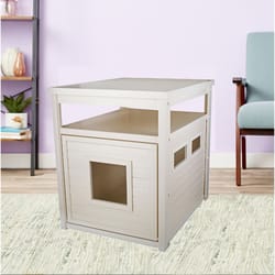 DogiPot Wood/Polyfiber White Litter Box 1 pk