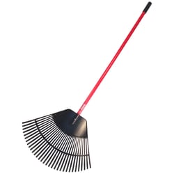 Bully Tools 63 in. 32 Tine Poly Leaf Rake Fiberglass Handle